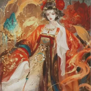 Peony beauty 14CT 16CT Printed Canvas Cross Stitch DIY Set Chinese Pattern Kit Home Needlework Embroidery 190 Colors