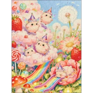 ZZ7987- Ball Candy Party 14CT 16CT 18CT Printed On Canvas Cross Stitch DIY Set Needlework Embroidery 154 Colors